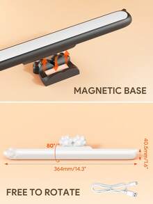 JMMO Đèn chiếu sáng dưới tủ không dây, đèn ngủ sạc USB không dây, 3 chế độ chiếu sáng, đế từ tính, quà tặng Giáng sinh, vật dụng cần thiết cho kỳ nghỉ thu đông, cắm trại, phụ kiện du lịch, đồ dùng cắm trại - Hồng - Xem 5
