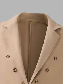 3pcs Casual Sleeveless Blazer Outfit (Including Long Sleeve Top And Pants) For Teen GirlSuitable For Everyday Casual And Commuting Wear