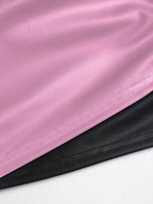 Sweetra 两件套女士时尚性感露背PU皮革派对露脐上衣套装 - 彩色 - 查看 7