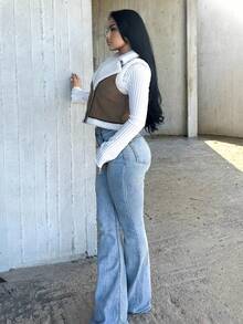 Vassilux 女士棕色翻领宽松羊毛夹克 - 棕色 - 查看 3