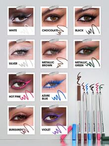 SHEGLAM Boldline 持久多功能凝膠眼線筆-Metallic Green - 金屬綠 - 查看 7