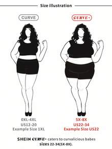 SHEIN CURVE+ 大码女装夏季休闲沙滩装，时尚商务通勤优雅阔腿裤，带口袋，莲花粉，夏季长裤，夏季/乡村/沙滩度假装/沙滩装/沙滩服饰 - 橘色 - 查看 11