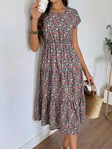 EMERY ROSE 女士休闲碎花度假连衣裙 - 彩色 - 查看 3