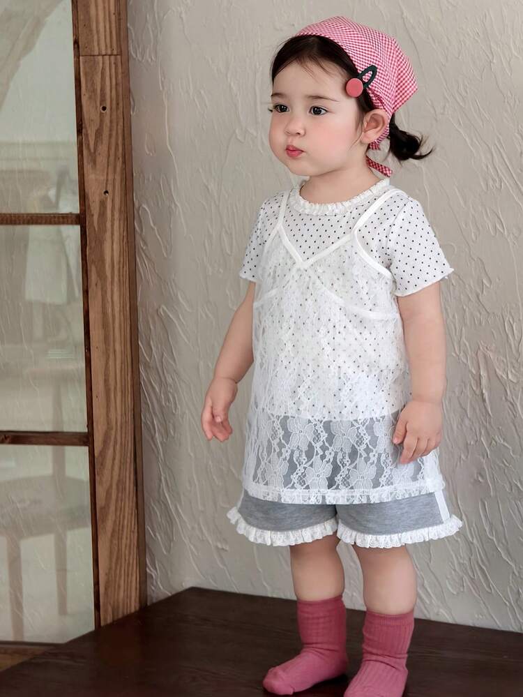 Toddler Girls' Casual Lace Camisole Top