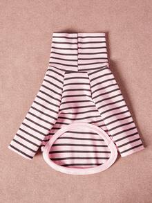 PETSIN Pawparrel Striped Long Sleeve Warm And Comfortable Sweatshirt, Autumn/Spring - Multicolor - View 3