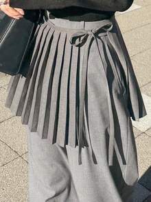 FRIFUL 女士腰部系带抽绳褶皱A字裙