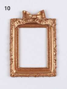 1 khung ảnh mini kiểu Châu Âu cổ điển màu vàng INS, phụ kiện trang trí móng tay, vòng cổ, trang sức, phông nền chụp ảnh, không có keo dán mặt sau. - Nhiều màu - Xem 46