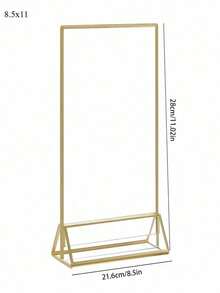 1 Stück goldfarbener transparenter Acryl Tischkartenhalter. Goldfarben beschichteter Rand, beidseitig nutzbarer Menüständer. Acryl Fotorahmen, geeignet für: Hochzeit, Getränke, Restaurant, Bankettbeschilderung, Preisschilder, Rezeptkarten-Präsentation im Geschäft. (Produkt mit Schutzfolie) - Verschiedenfarbig - Übersicht 11