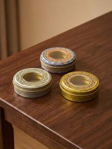 Cirelle 1 Hộp quà nghệ tây - Hộp đựng tròn kín dùng để đựng cà phê Ả Rập, gia vị, hộp trang trí rỗng cho nhà bếp, thiết kế truyền thống. - Nhiều màu - Xem 2