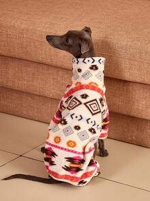 PETSIN Pawparrel 1件宠物秋冬时尚双面毛绒保暖弹力舒适狗狗高领连体衣 - 彩色 - 查看 2