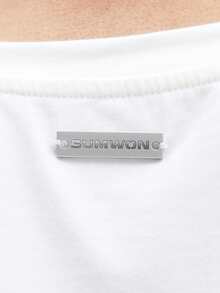 SUMWON Áo thun nam cơ bản cổ tròn tay ngắn, chất liệu cotton, kiểu dáng thường ngày, vừa vặn, thích hợp cho mùa hè và mùa xuân. Một món đồ không thể thiếu trong tủ đồ của bạn. - trắng - Xem 6