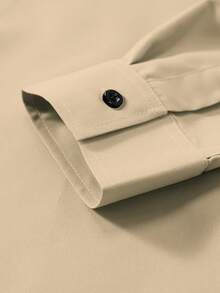 Manfinity Nomadique Men's Western Style Fashion Print Single-Breasted Shirt - Khaki - View 7