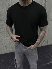 GENTILAND Men's Casual Building Slogan Print Short Sleeve T-Shirt, Summer Tokyo Shirt Graphic Tees Men Men Tops Graphic Black Graphic Tees Men Japanese Tshirt Men - Black - View 4