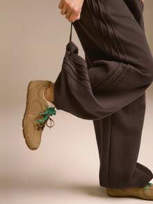 GLOWMODE 日常羊毛保暖柔软轻便侧边滚边口袋松紧腰带抽绳运动裤秋冬日常休闲