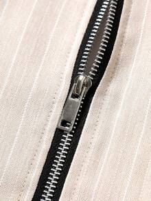 STYNVO Men's Striped Print Zip-Up Jacket And Pants Casual Tracksuit Set