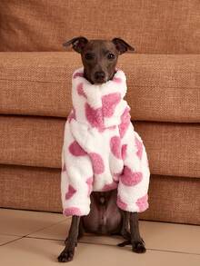 PETSIN Pawparrel 1pc Pet Autumn/Winter Double Sided Plush Elastic Comfortable Warm Fabric High Neck Dog Hoodie - Multicolor - View 2