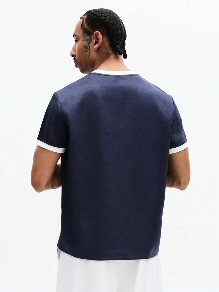 Ringer T-Shirt With Contrasting White Trim