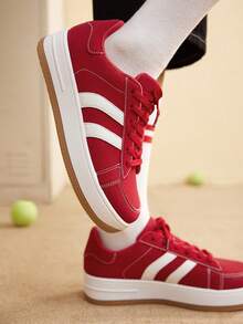 CUCCOO EASI 春秋时尚百搭厚底增高前系带女式休闲鞋防水桌鞋白色鞋 - 藍色 - 查看 5