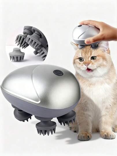 Teckwe The OSK-701 Handheld Portable Scalp Massager Comes With A 500mAh Lithium Battery, Features A Rechargeable Electric Vibration Head Massage Function, And Is Suitable For Adults And Pets (Cats And Dogs). It's Also A Top Gift Choice For 10 Holidays, Including Mother's Day And Father's Day.