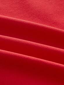 HIMLAND Men's Cartoon Print Red Casual Versatile Short Sleeve T-Shirt - Red - View 4