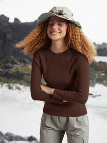 In My Nature Women's Outdoor Thermal Fleece Fitted Long Sleeve T-Shirt, Autumn/Winter