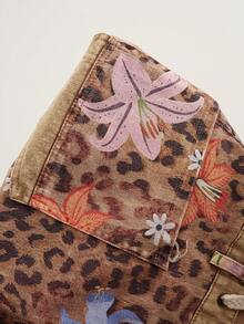 Bohemela 波西米亚风度假休闲豹纹图案梭织宽松女式短裤