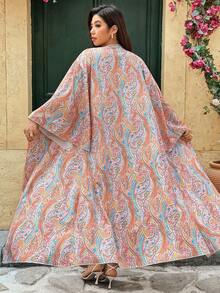 Ceyna Áo khoác cardigan dài tay, dáng rộng, họa tiết paisley nhiều màu sắc, kiểu dáng bohemian mới dành cho nữ, chất liệu nhẹ. - Nhiều màu - Xem 2