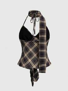 ROMWE Sexy Y2K Polka Dot Chiffon Allover Print Ruffle Collar Design Women Camisole