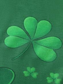 Manfinity Homme Men's Casual Everyday Commute St. Patrick's Day Clover Print Short Sleeve Polo Shirt, Summer - Multicolor - View 8