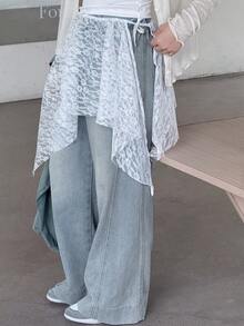 Dazy Kids Tween Girls' Light Wash Casual Denim Jeans - Blue - View 5