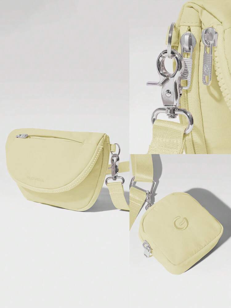 1,5 L Sac à bandoulière résistant à l'eau pratique pour les déplacements avec pochette amovible nano, usage quotidien et décontracté