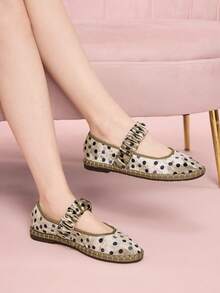 CUCCOO DOLLMOD Giày bệt nữ màu cam sáng, thanh lịch, cổ điển, thoải mái, xếp ly, kiểu Mary Jane bằng nhung. - Điểm sóng Kaki - Xem 3