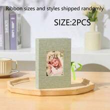 1 Pc Photo Album, 4x6 100 Pockets, Linen Cover, Slip-In Photo Pockets, Suitable For Wedding, Family, Anniversary, Vacation, Gift, Birthday Gifts Graduation - Multicolor - View 16