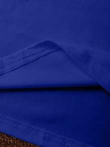 EMERY ROSE 干花刺绣艺术风格印花休闲大码长袖T恤 - 藏蓝色 - 查看 3