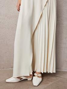 ZEYLAH 简约宽松褶裥长连衣裙，春季