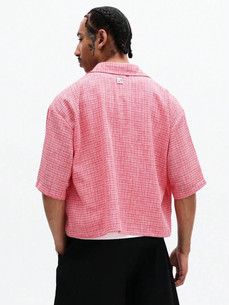 Plaid Short Sleeve Button Down Shirt