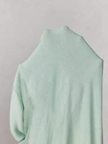 ZEYLAH Camiseta interior de manga larga con malla fruncida ajustada para mujer, primavera - Verde - Ver 7