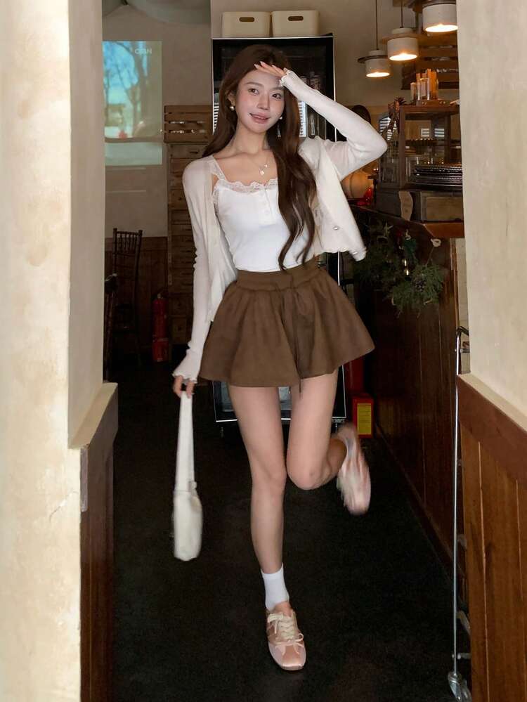 Women's Solid Color Casual Korean Style Versatile Summer Skirt