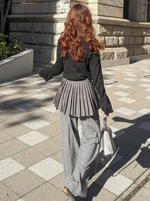 FRIFUL 女士腰部系带抽绳褶皱A字裙