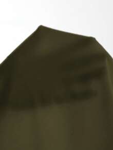 Firerie 领带宽松荷叶边不对称雪纺衬衫 - 軍綠色 - 查看 8