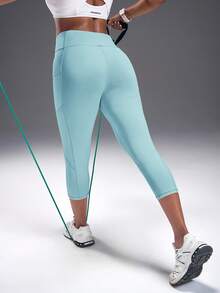 Powerista Quần legging nữ màu trơn, kiểu dáng thường ngày và thể thao. - Màu xanh chanh - Xem 3