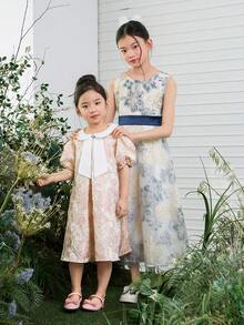 DAZY Tween Girls Sleeveless Dress, Fall Outfit - White - View 7