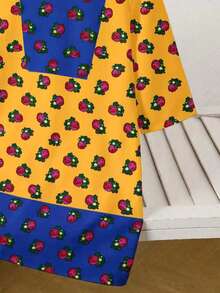 SHEIN Đầm maxi Kaftan thanh lịch, cổ điển, độc đáo, trang nhã dành cho bé gái, họa tiết hoa, màu đỏ tía hồng, phối vàng và xanh lam, thích hợp cho mùa xuân/hè, lễ hội, quý cô thanh lịch, đầm maxi dài tay cổ chữ V dáng rộng kiểu Ả Rập, thích hợp cho các buổi lễ kỷ niệm, mặc hàng ngày, đi chơi, kỳ nghỉ vui vẻ, Abaya, trang phục truyền thống Ả Rập, Jalabiya, Abaya - Nhiều màu - Xem 5