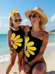 Emery Rose Kids Emery Rose Kids Young Girl Floral Knitted Spaghetti Strap Bikini Top