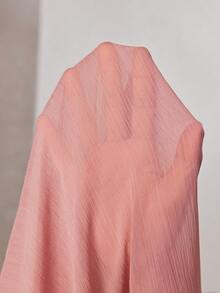 ZEYLAH Romantic Ruffled Hem Oversized Long Dress, Spring - Dusty Pink - View 7