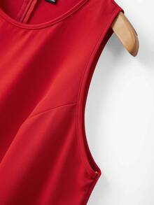 GlowEve CURVE Đầm nữ cỡ lớn thanh lịch, lãng mạn, phối ren, đa năng, phù hợp cho hẹn hò, đi làm, dự tiệc, sinh nhật. - Đỏ - Xem 6