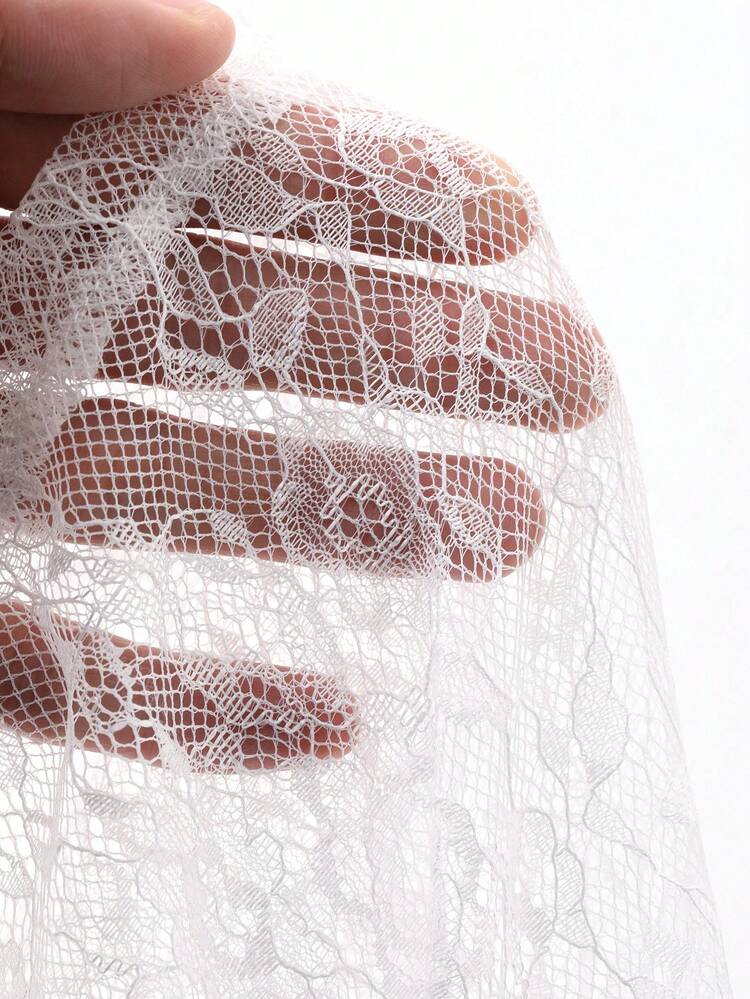 Women's Elegant Lace Patchwork Ruffle Hem Blouse, Spring/Summer,Wedding Guest Dress Women