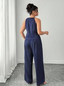 Elenzga 大码西装套装 - 藍色 - 查看 2