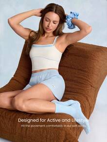 GLOWMODE 3 Pairs Socks Soft Ventilated Mesh With Embroidered Logo Gym Workout Daily - Summer Song - View 3