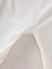 SHEIN 5pcs/Set Polka Dot Heart Bear Romper Outfit - Brown - View 8